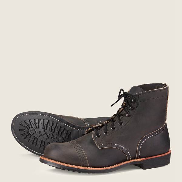 Heritage Støvler Herre - Red Wing Iron Ranger - 6-Inch Rough & Tough Læder - Mørkegrå - SNJKBP-732